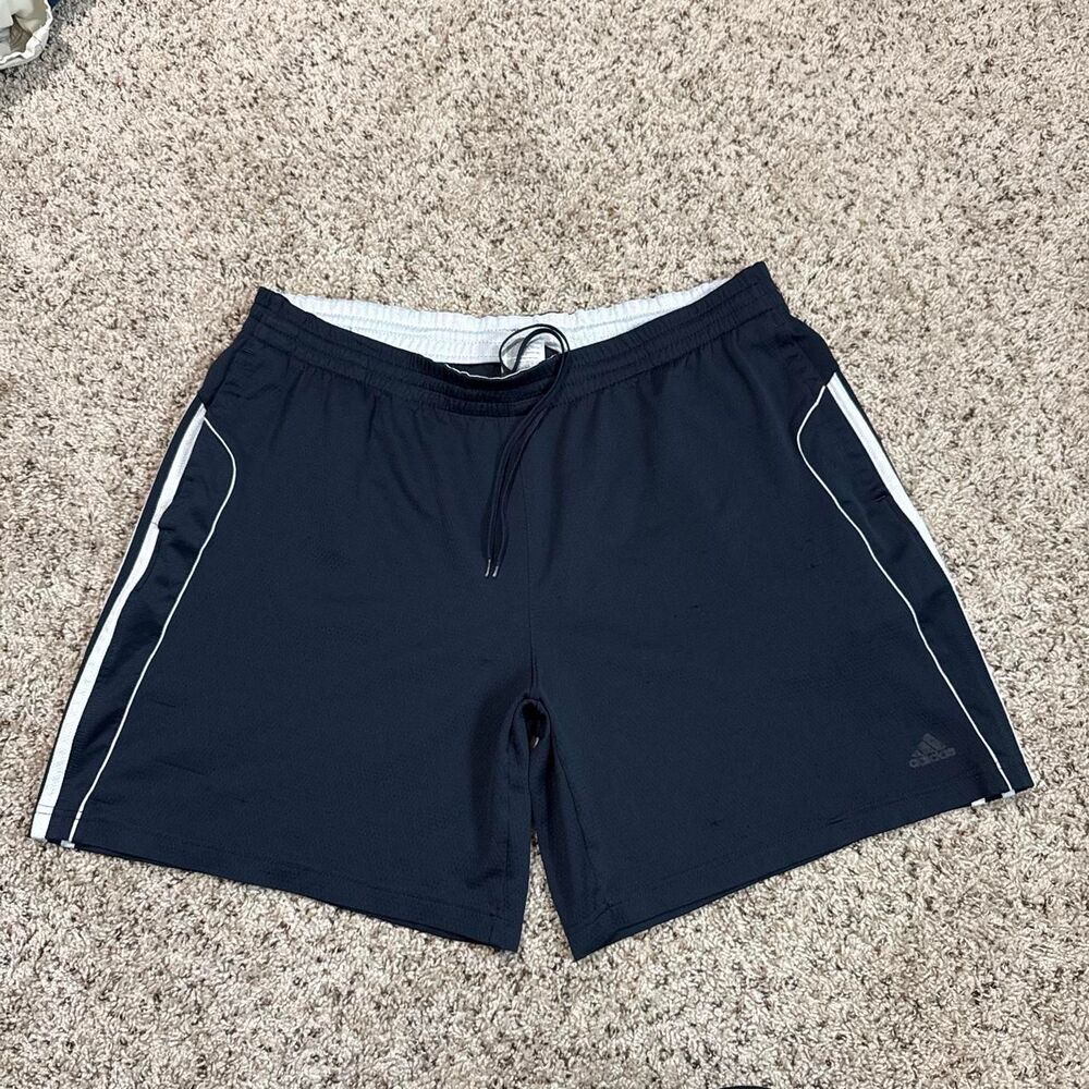 Adidas Men's Navy and Black Shorts
